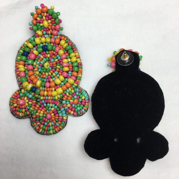 SOLD OUT!~Carmen Multi-Color Bead Drop Earrings - Picture 3 of 6